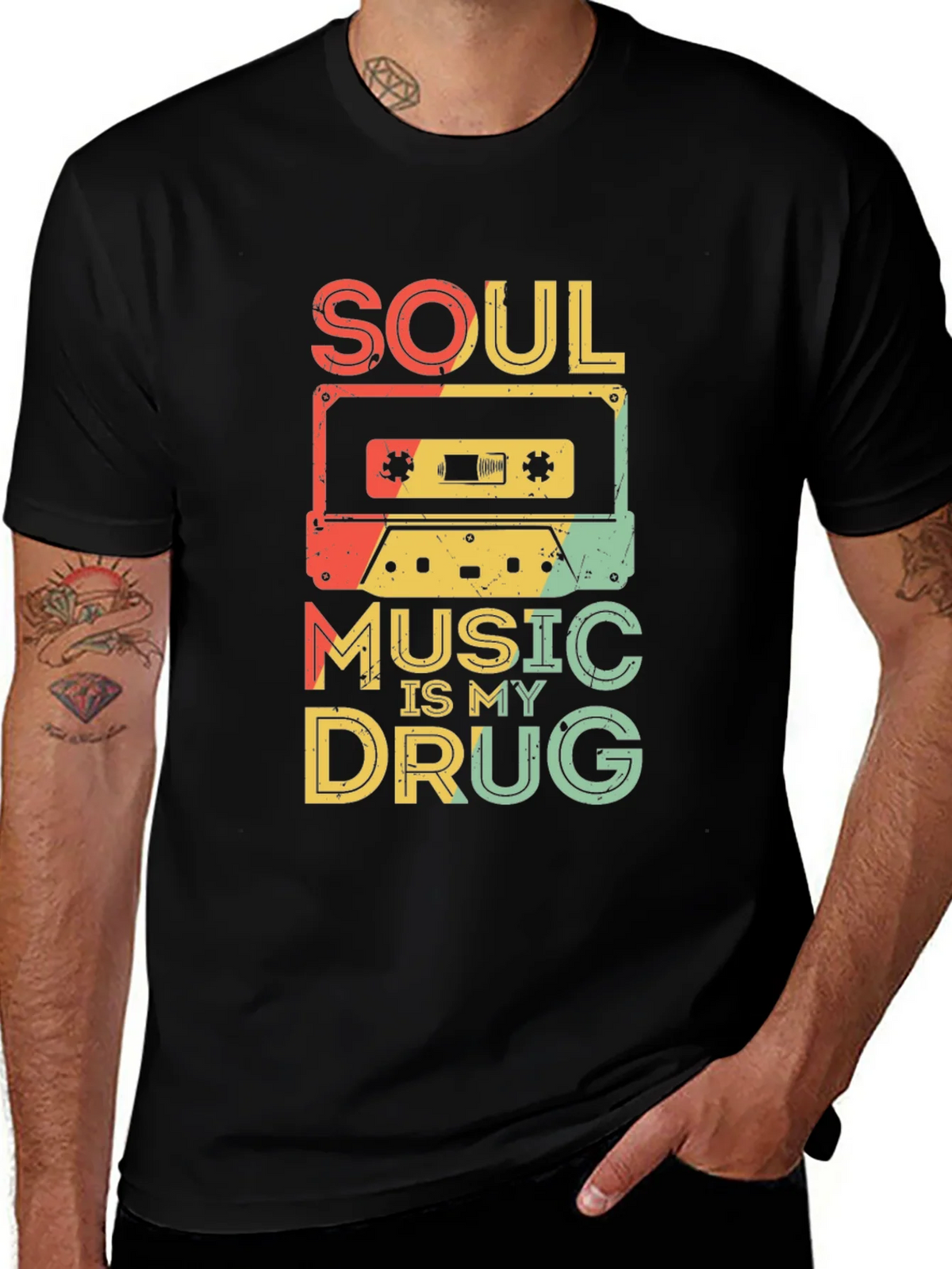 Soul Music Cassette Tape Graphic T-Shirt