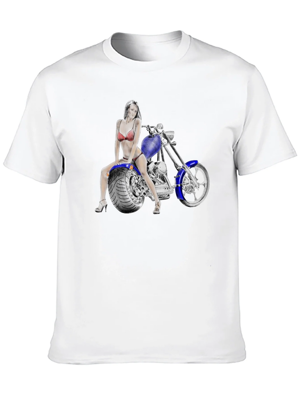 Motorcycle Rider Graphic T-Shirt - Black