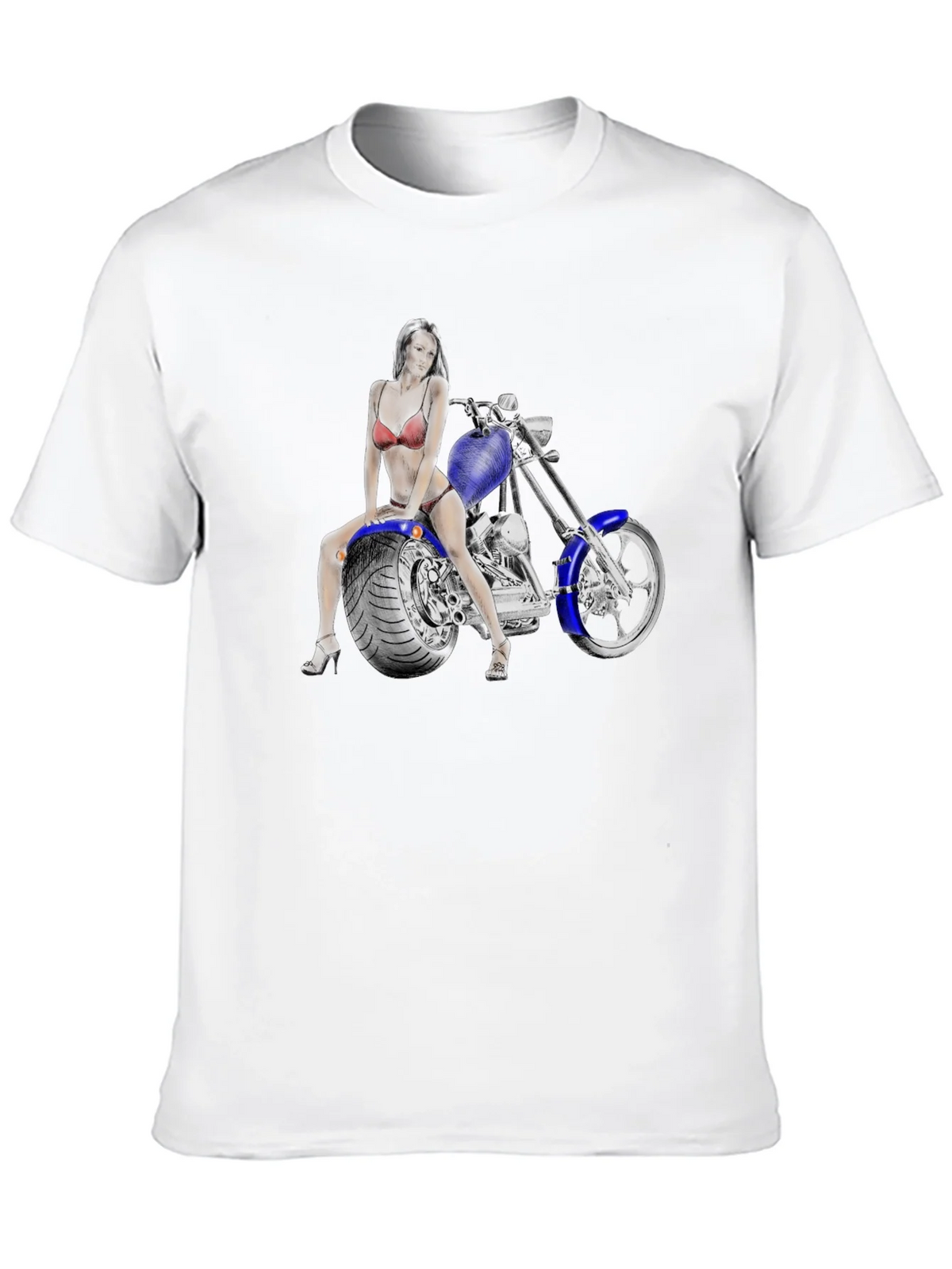 Motorcycle Rider Graphic T-Shirt - Black