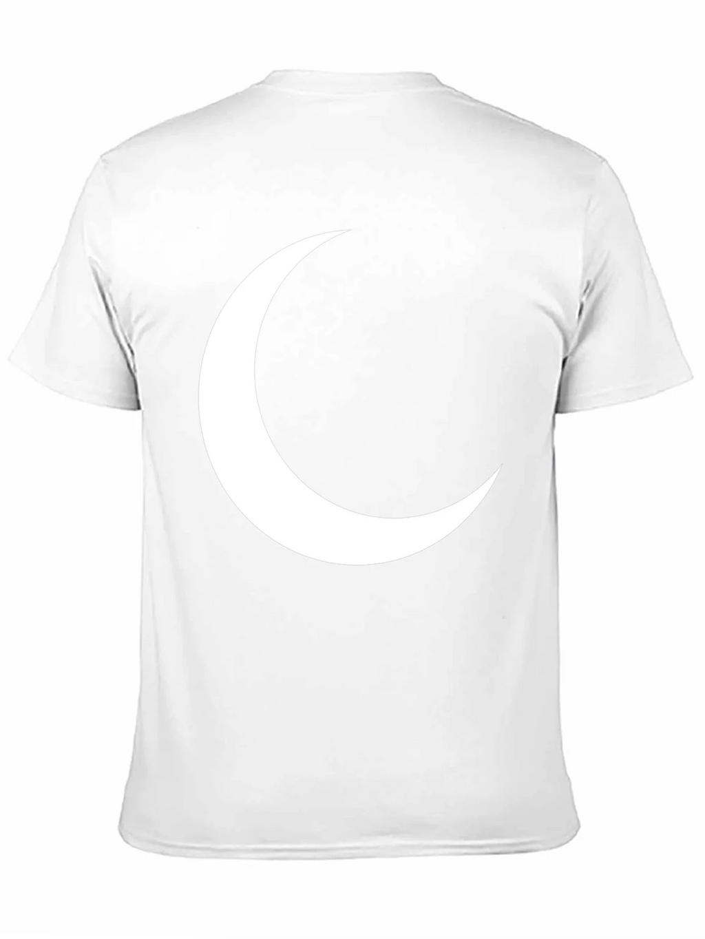 Crescent Moon Graphic Tee - Black Cotton T-Shirt