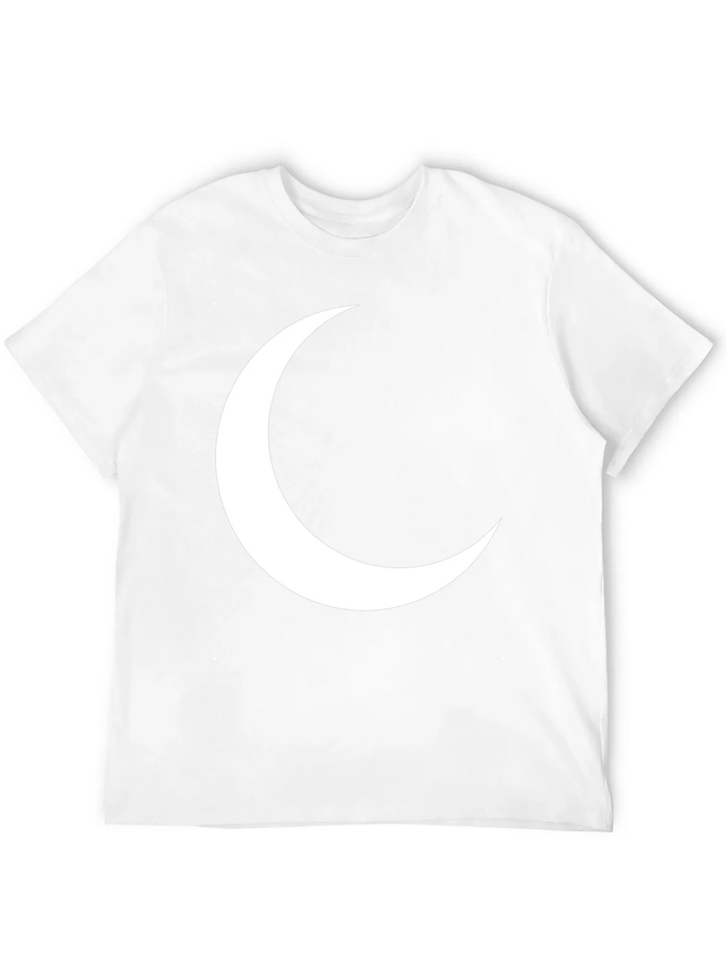 Crescent Moon Graphic Tee - Black Cotton T-Shirt