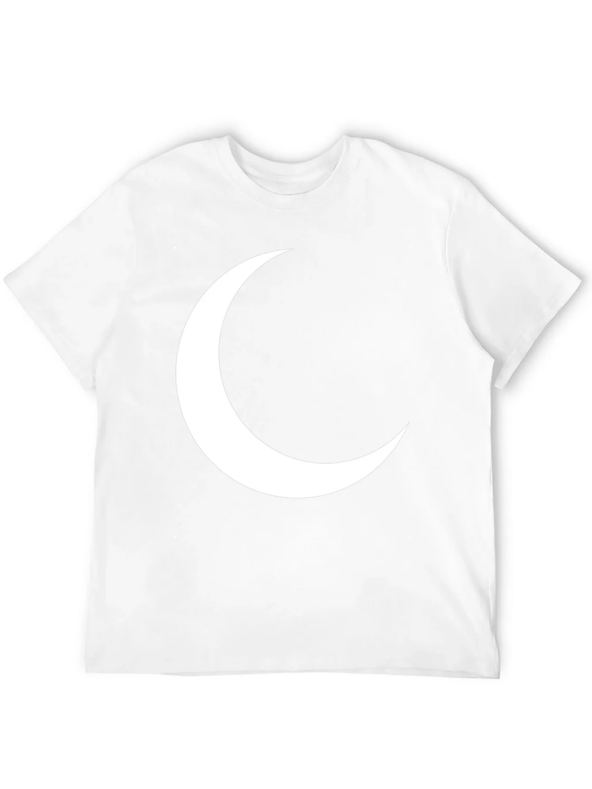 Crescent Moon Graphic Tee - Black Cotton T-Shirt