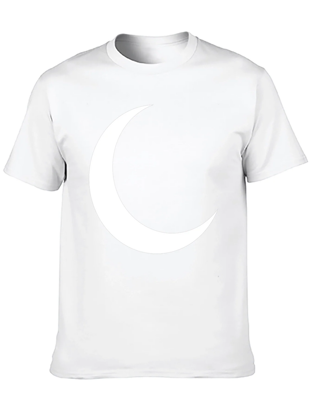 Crescent Moon Graphic Tee - Black Cotton T-Shirt