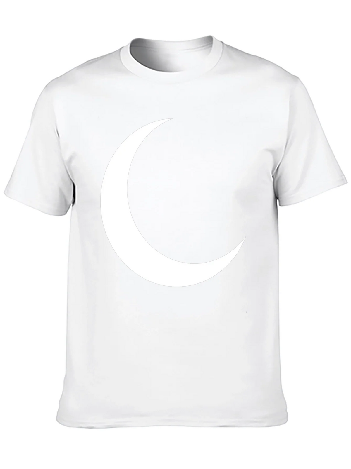 Crescent Moon Graphic Tee - Black Cotton T-Shirt