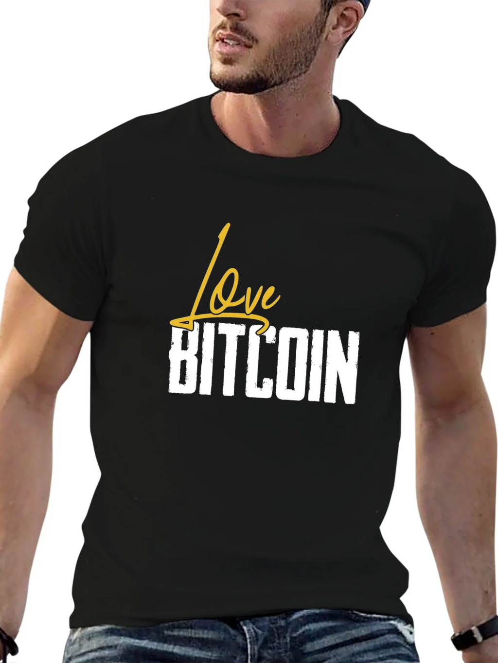 Love Bitcoin Black T-Shirt - Crypto Fan Apparel
