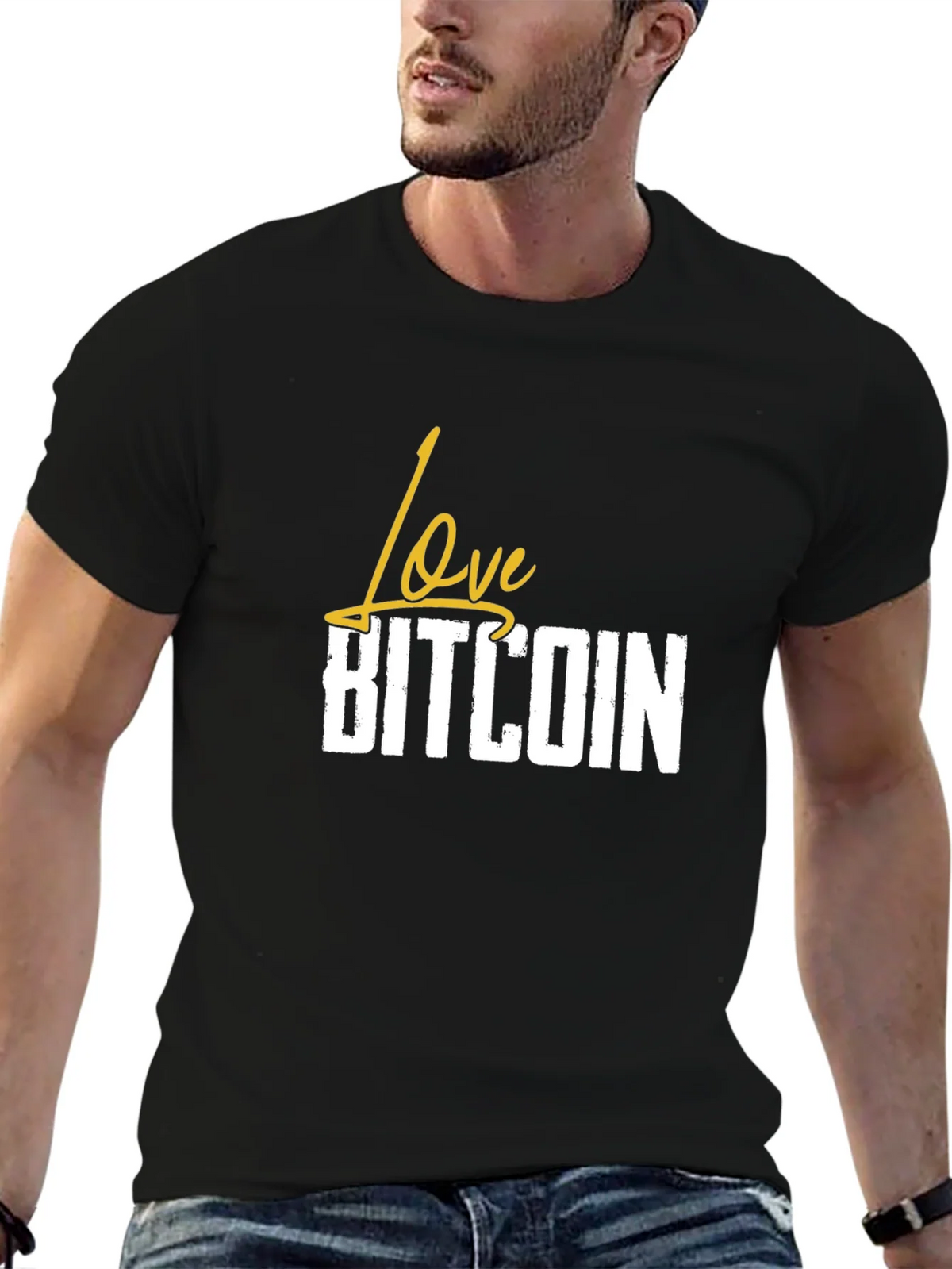 Love Bitcoin Black T-Shirt - Crypto Fan Apparel