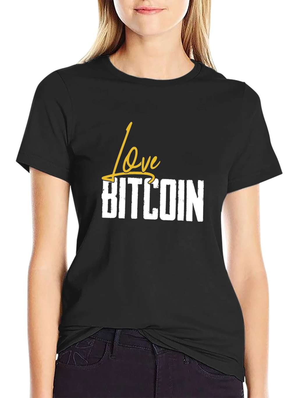 Love Bitcoin Black T-Shirt - Crypto Fan Apparel