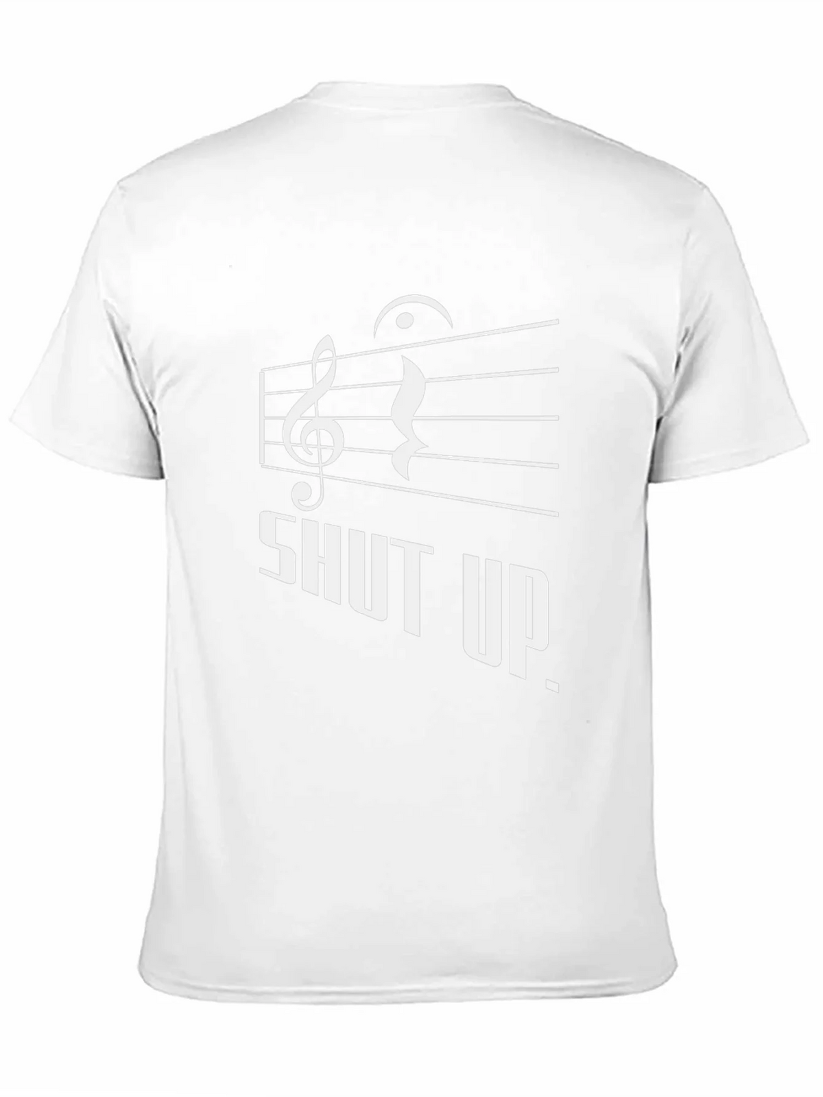 Shut Up Music Notes Graphic Black T-Shirt