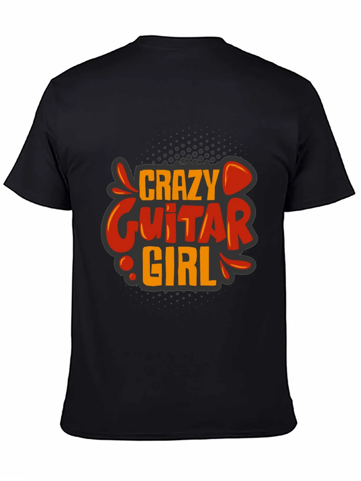 Crazy Guitar Girl Graphic Tee - Rock On!