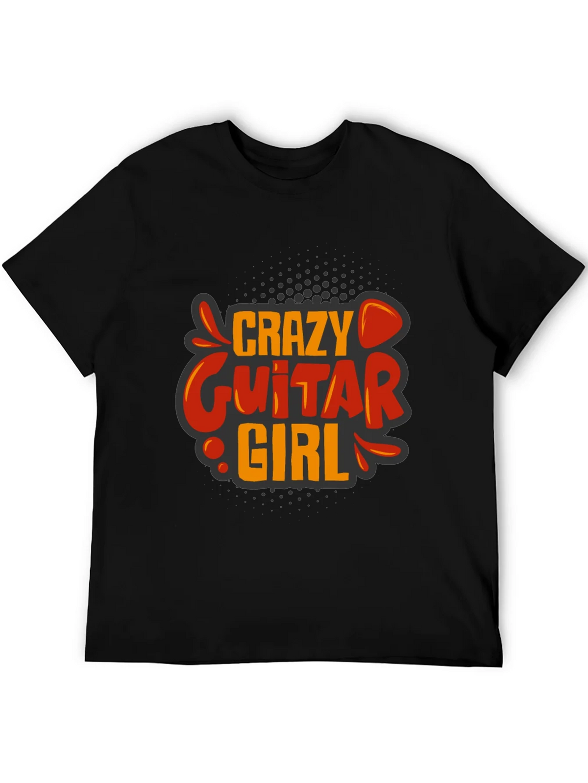 Crazy Guitar Girl Graphic Tee - Rock On!