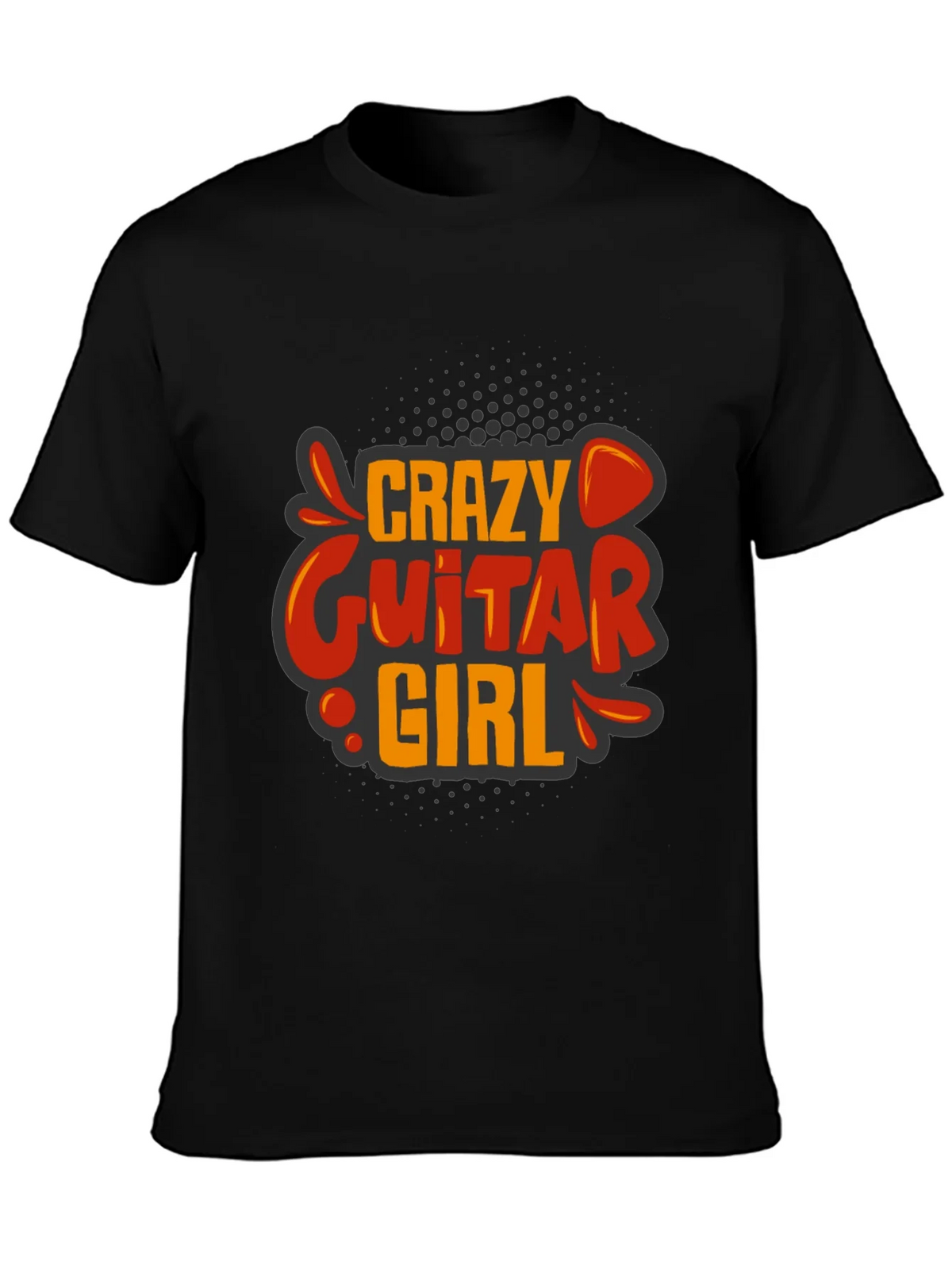 Crazy Guitar Girl Graphic Tee - Rock On!
