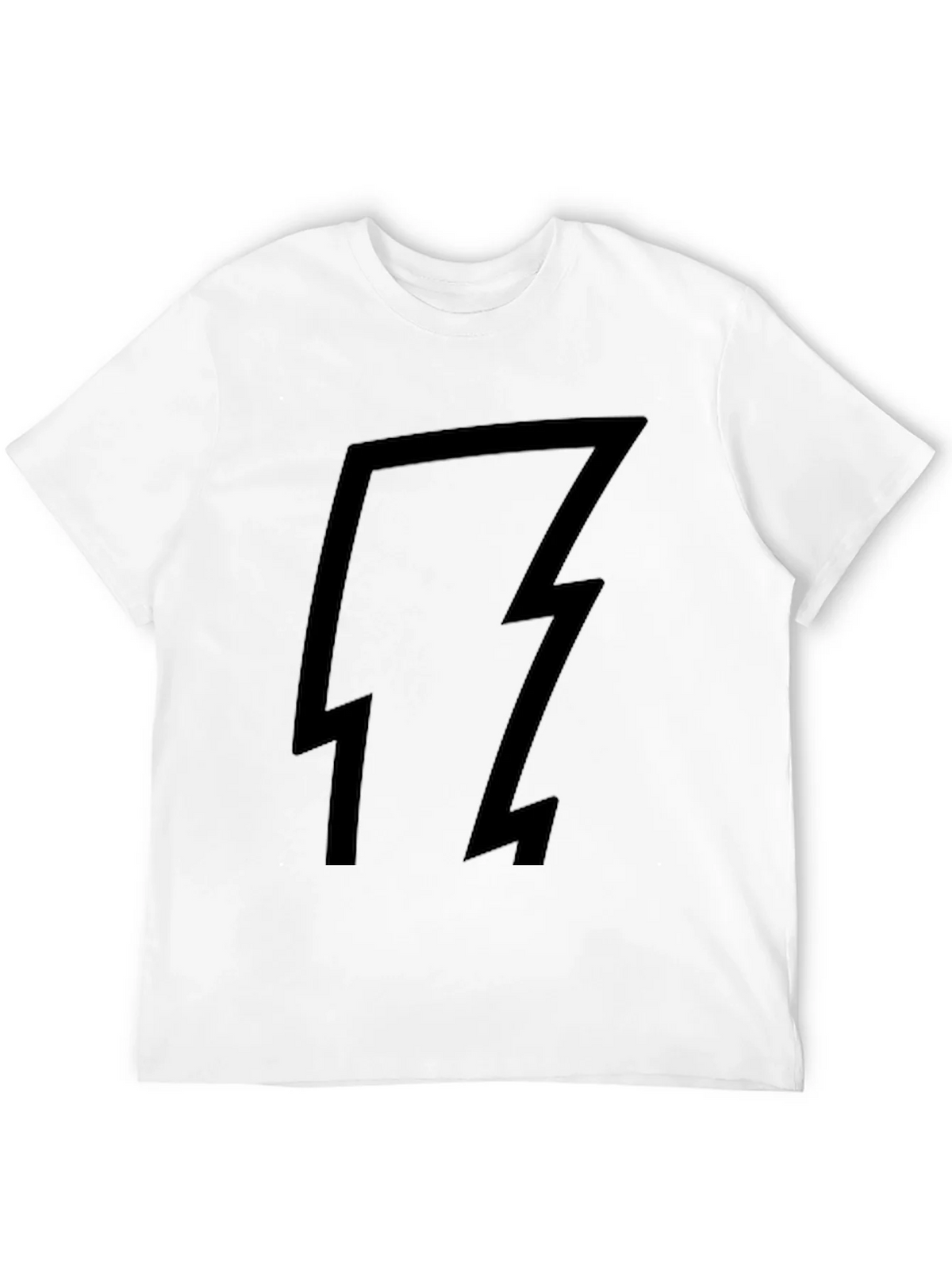 Black T-Shirt with Lightning Bolt Design