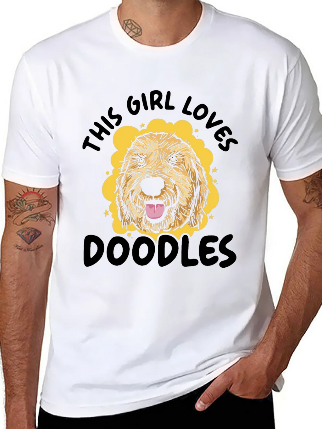This Girl Loves Doodles T-Shirt Cute Dog Tee