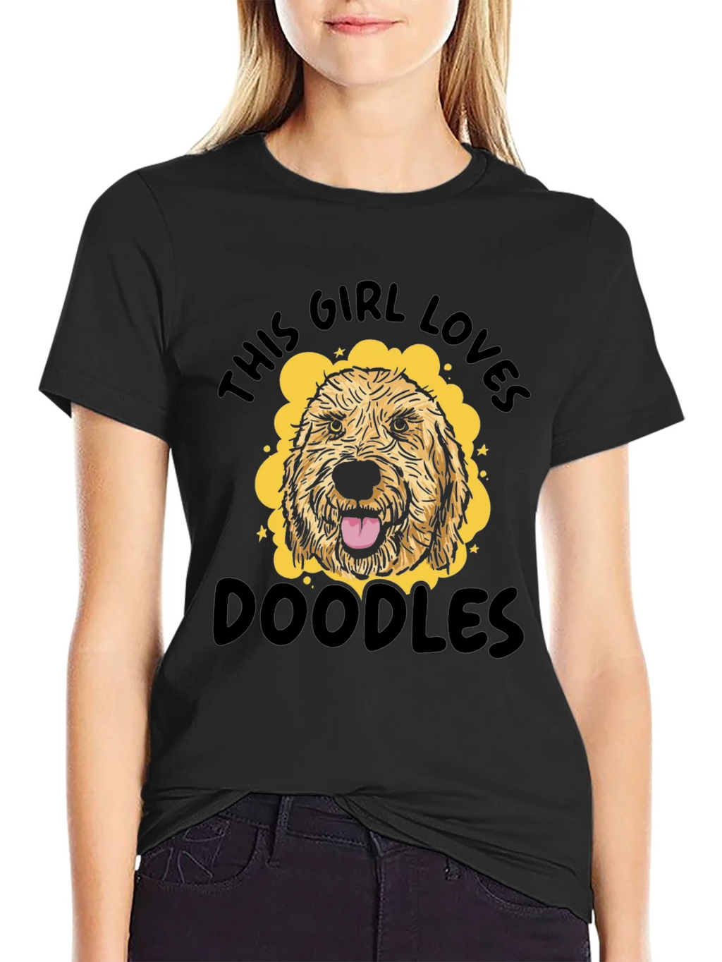 This Girl Loves Doodles T-Shirt Cute Dog Tee