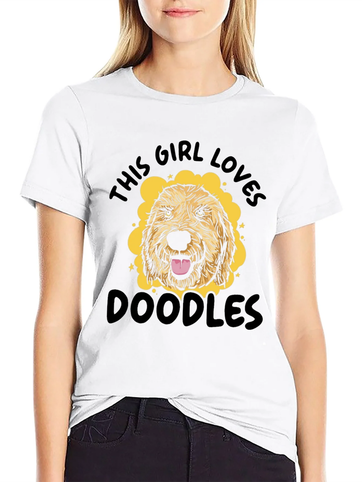 This Girl Loves Doodles T-Shirt Cute Dog Tee