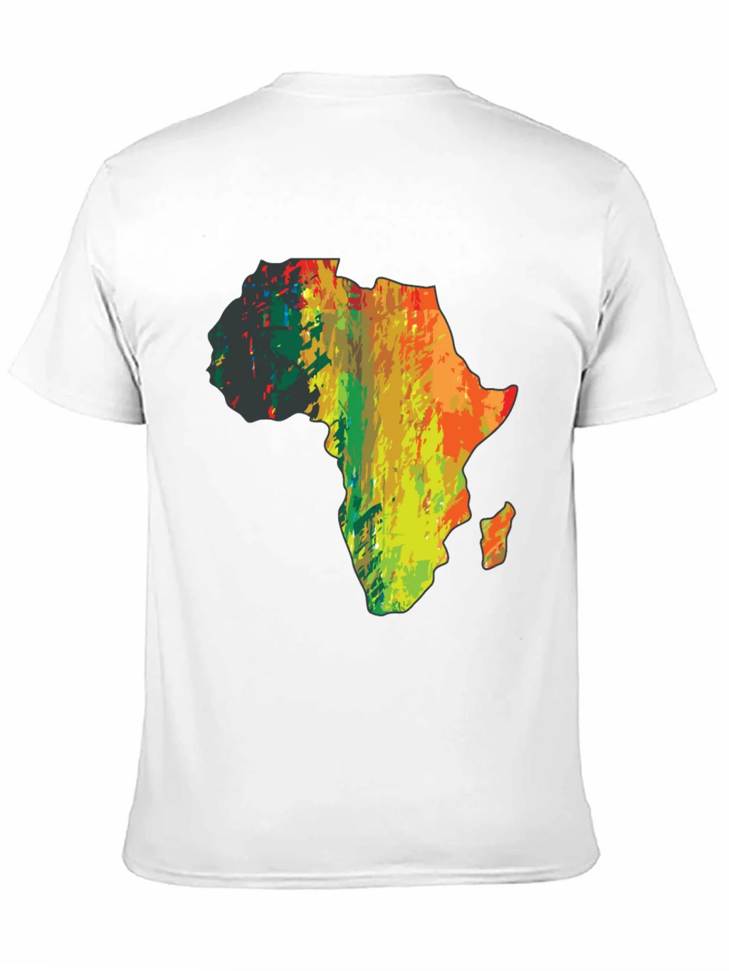 Africa Map T-Shirt - Mens Black Graphic Tee