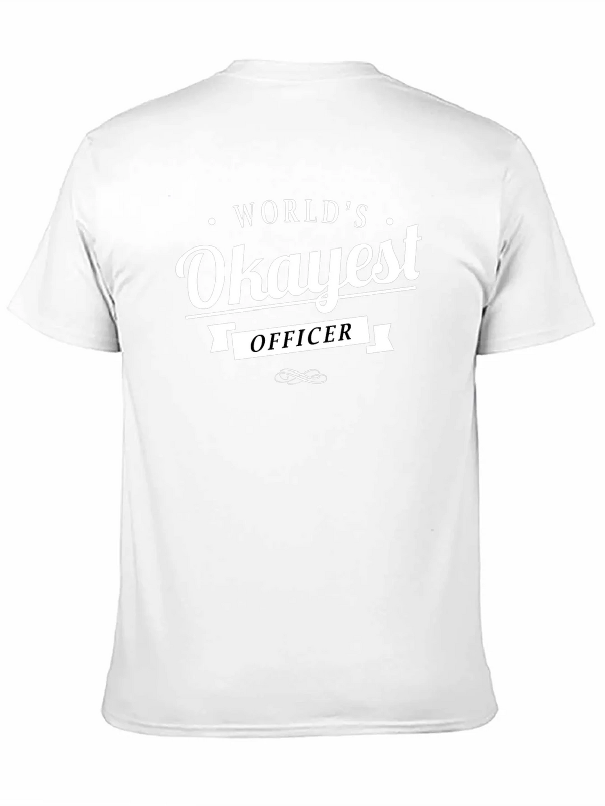 Worlds Okayest Officer T-Shirt - Funny Graphic Tee