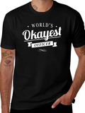 Worlds Okayest Officer T-Shirt - Funny Graphic Tee