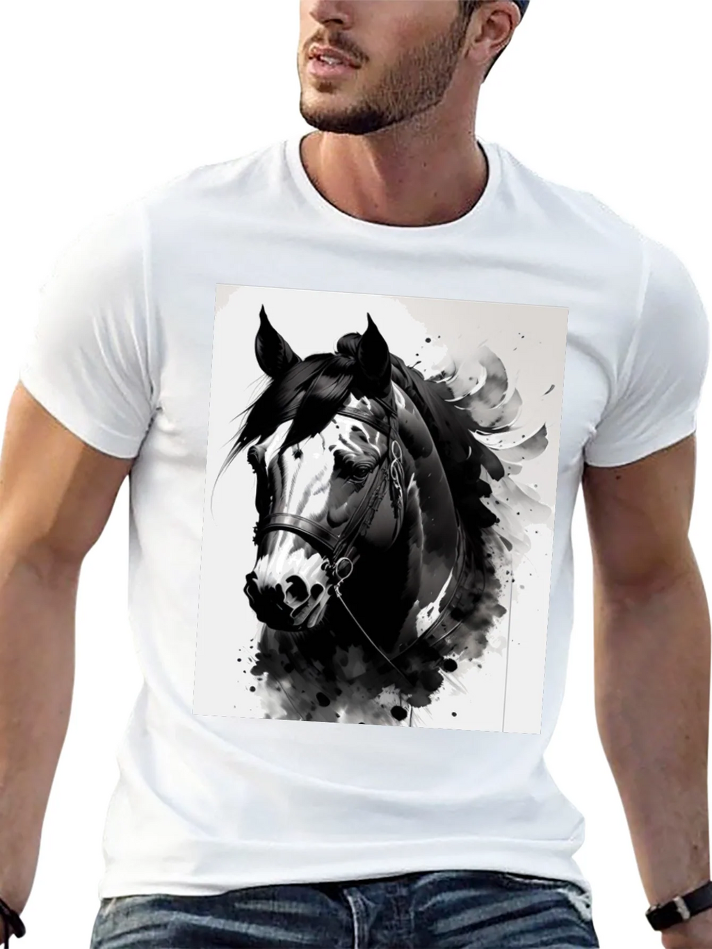 Horse Graphic Black T-Shirt