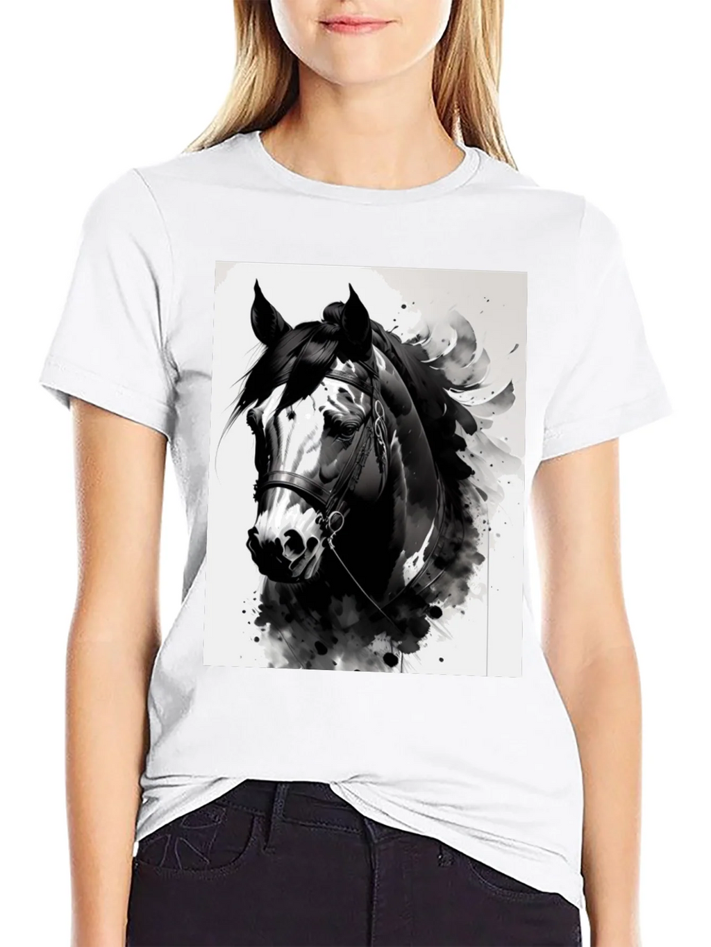 Horse Graphic Black T-Shirt
