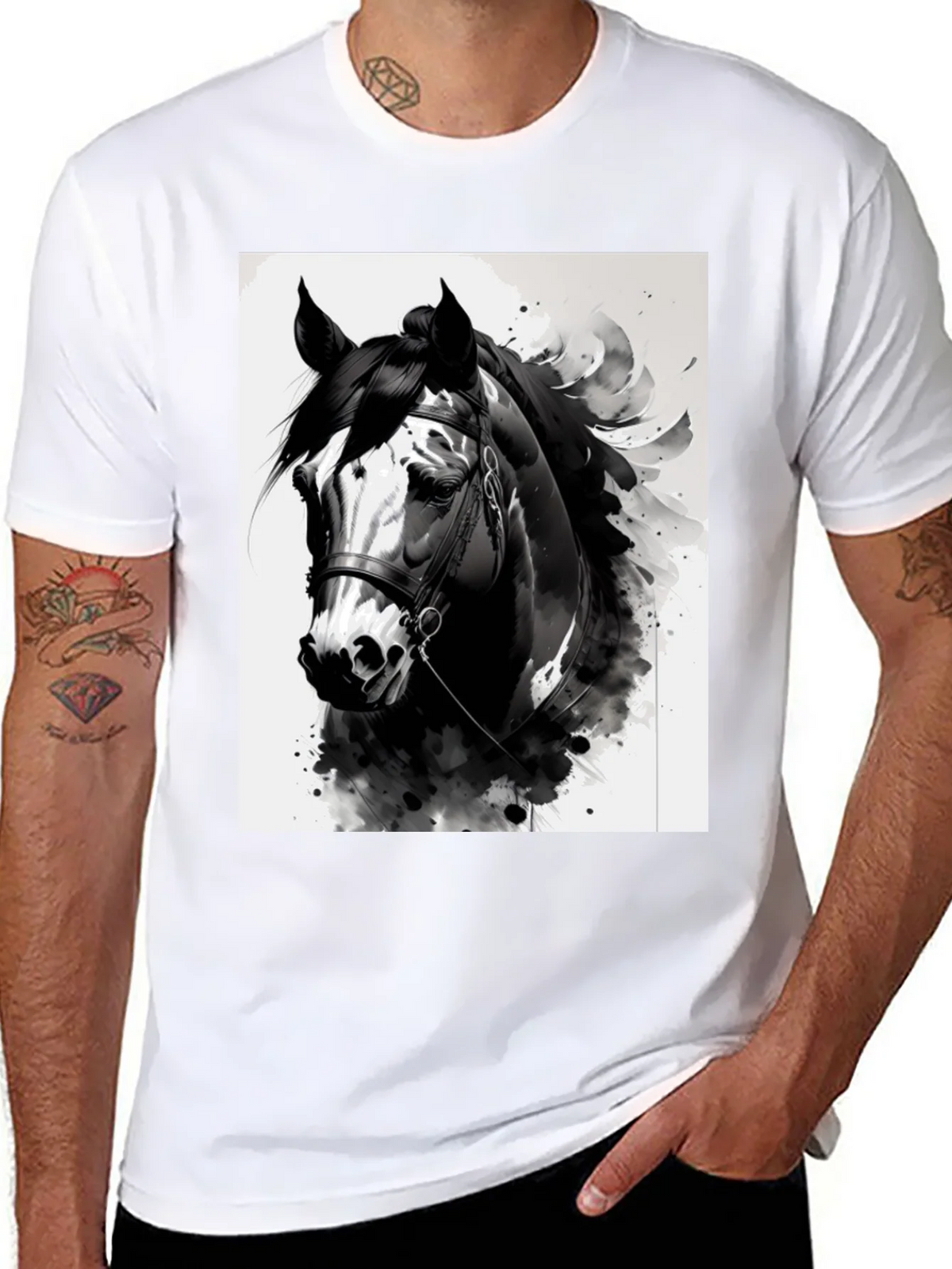 Horse Graphic Black T-Shirt