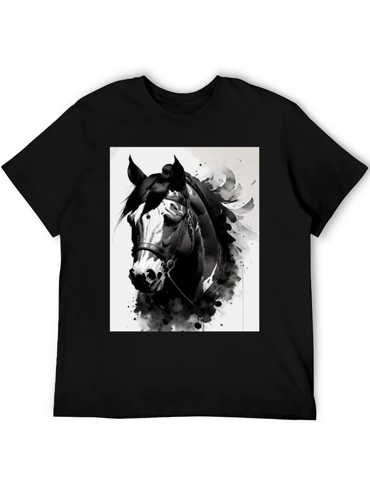 Horse Graphic Black T-Shirt
