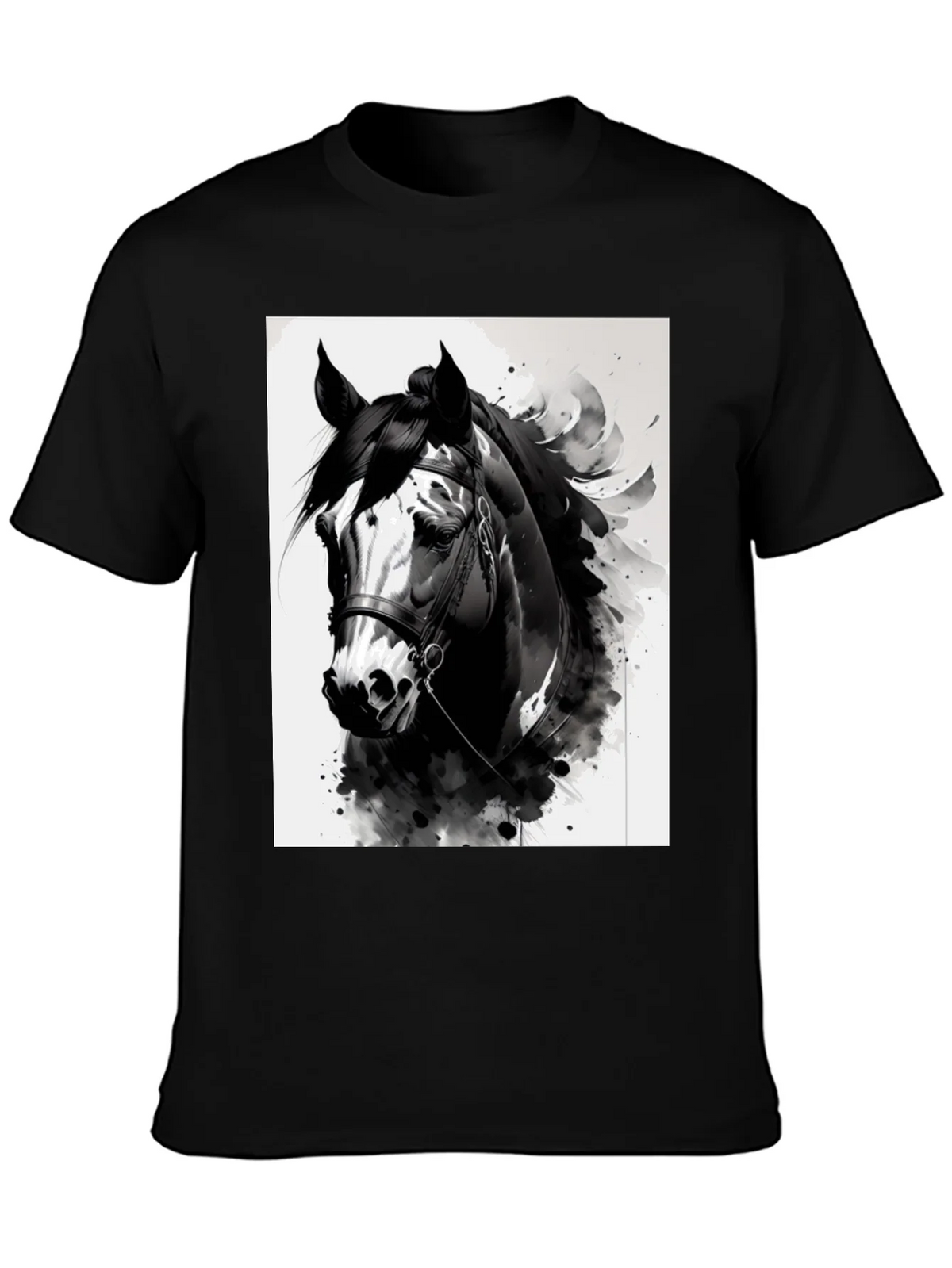 Horse Graphic Black T-Shirt