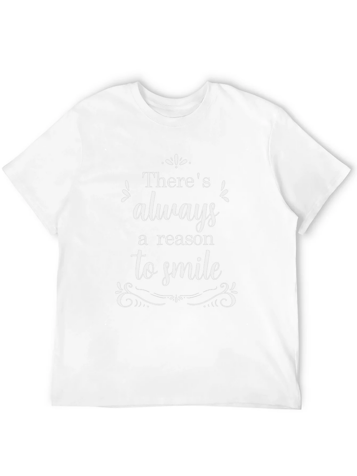 Always A Reason To Smile Black Graphic T-Shirt