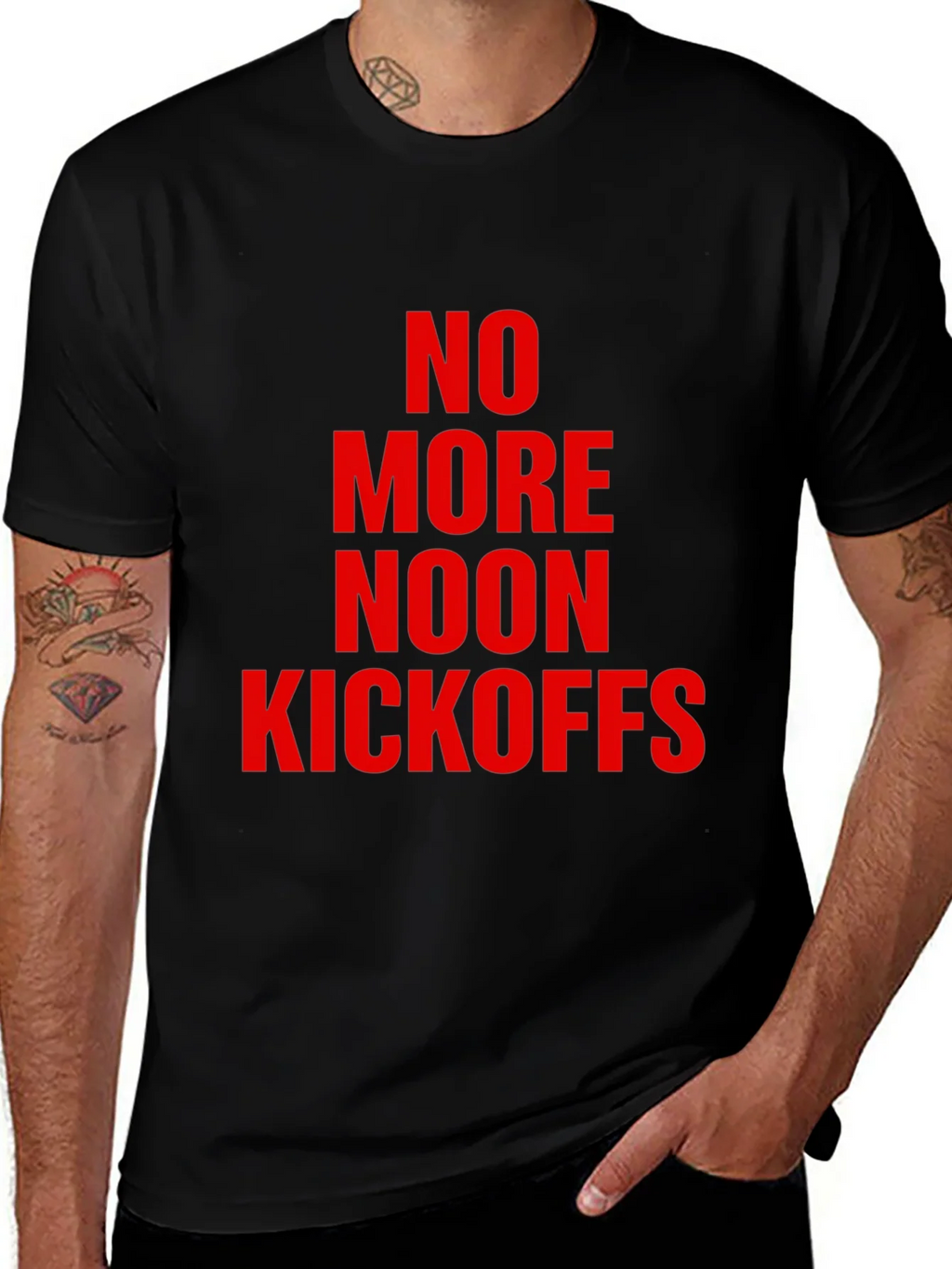 No More Noon Kickoffs Graphic Tee