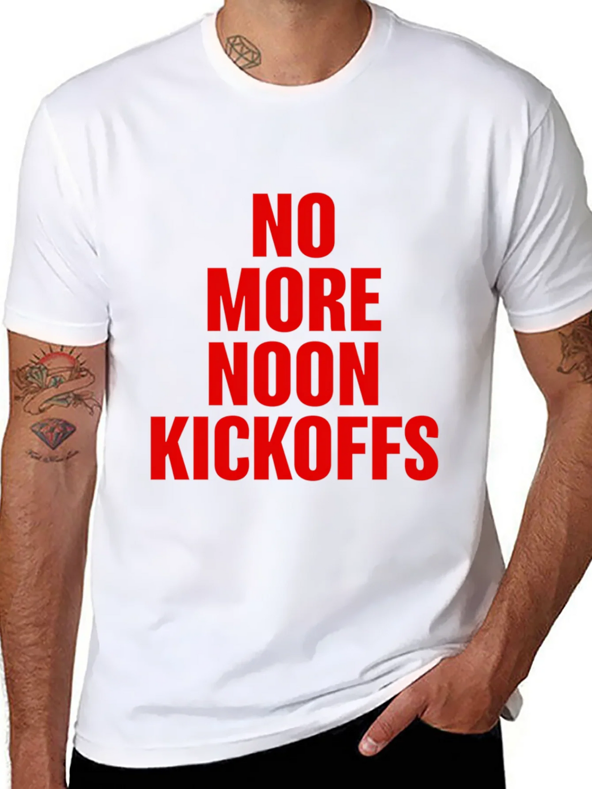 No More Noon Kickoffs Graphic Tee