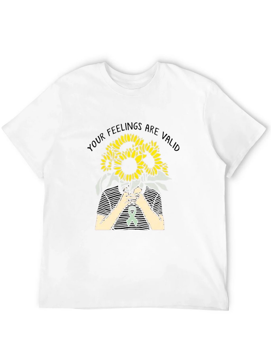 Feelings Are Valid Sunflower Graphic Tee