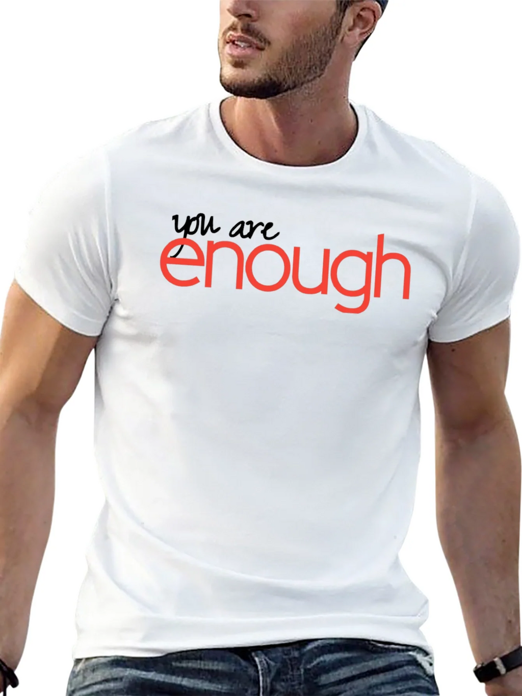 You Are Enough T-Shirt: Motivational Black Tee