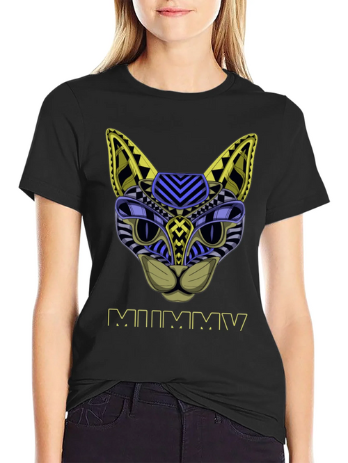 Abstract Mummy Cat T-Shirt