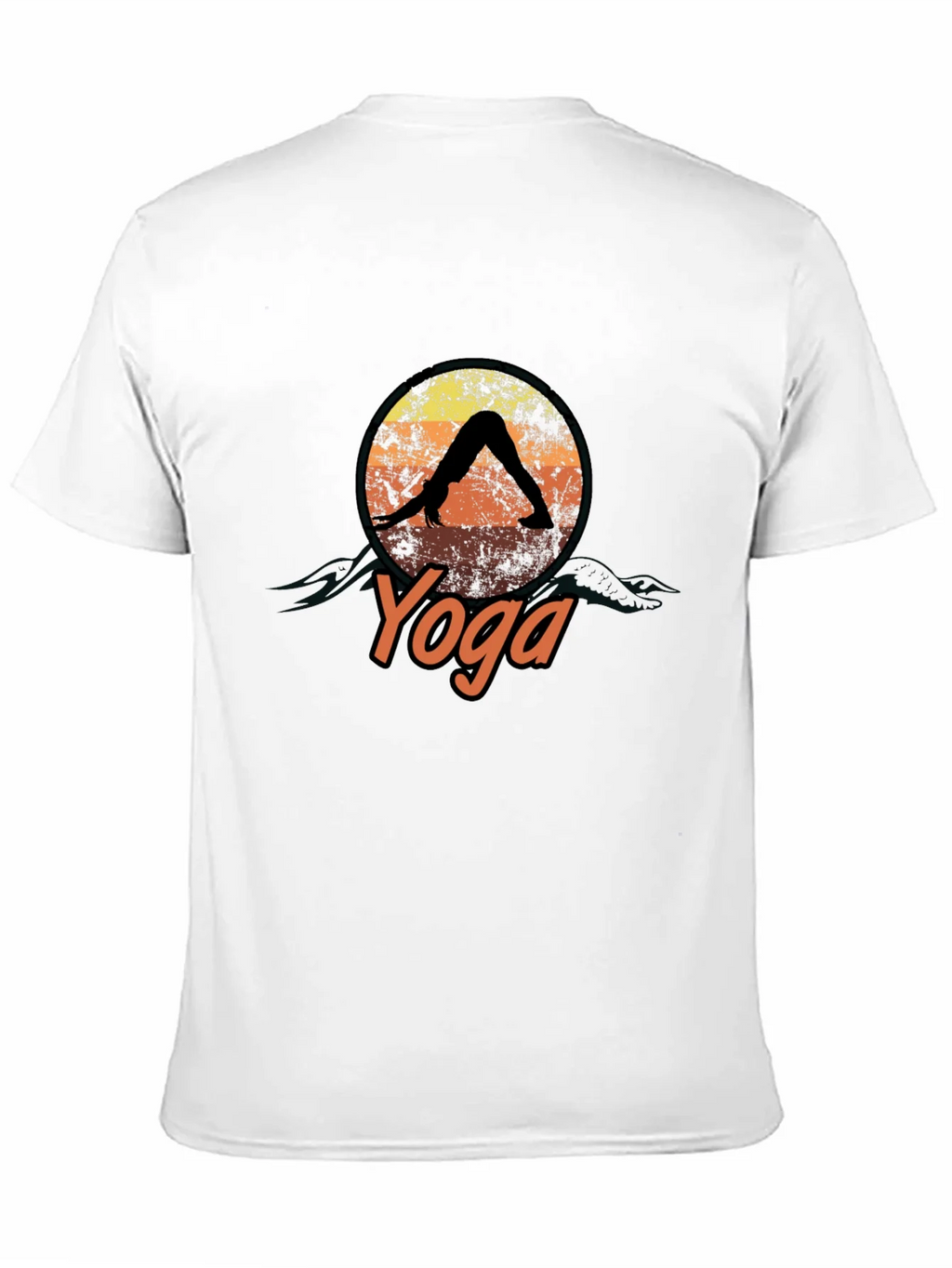 Yoga Pose Graphic T-Shirt - Relaxed Fit Black