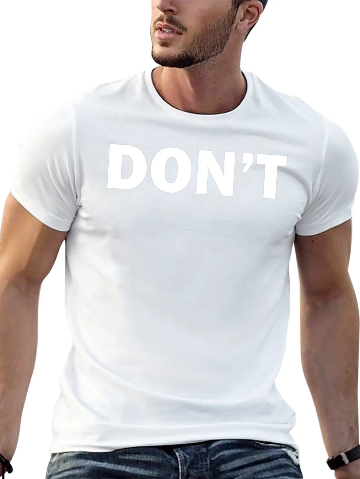 Mens Black T-Shirt - Dont Slogan