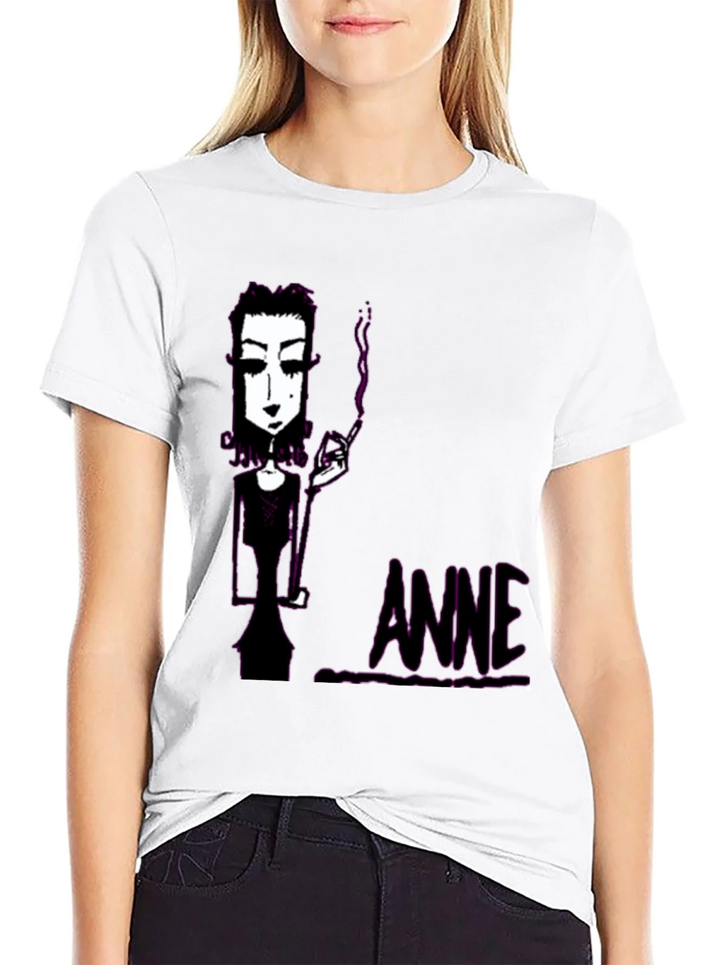 Anne Cartoon Graphic Tee - Unique Casual Style