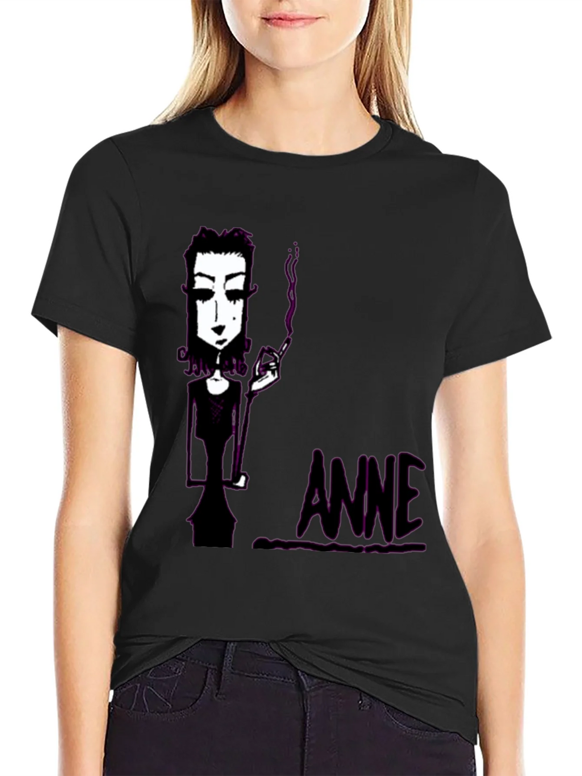 Anne Cartoon Graphic Tee - Unique Casual Style