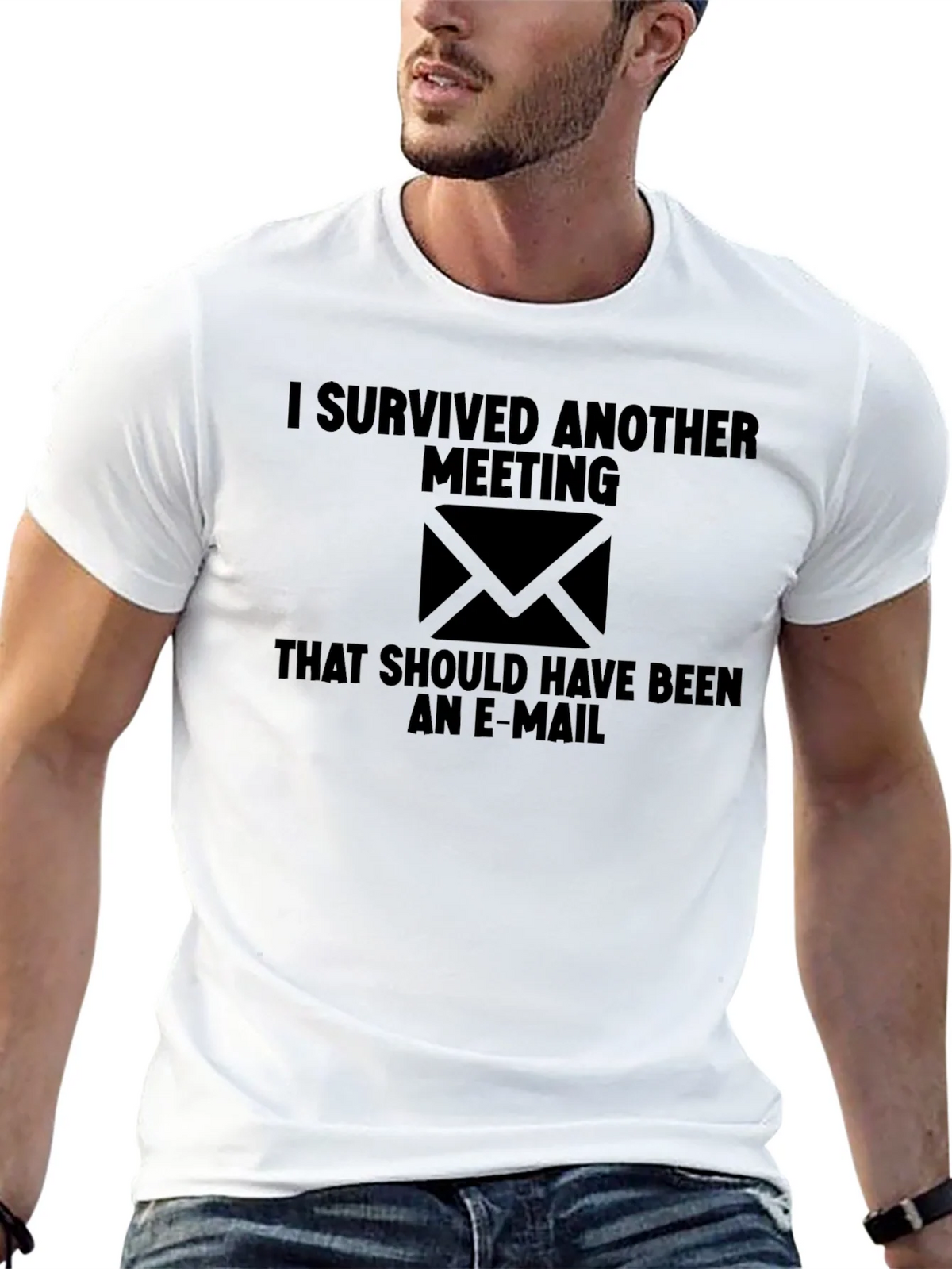 Funny I Survived Another Meeting Graphic Tee