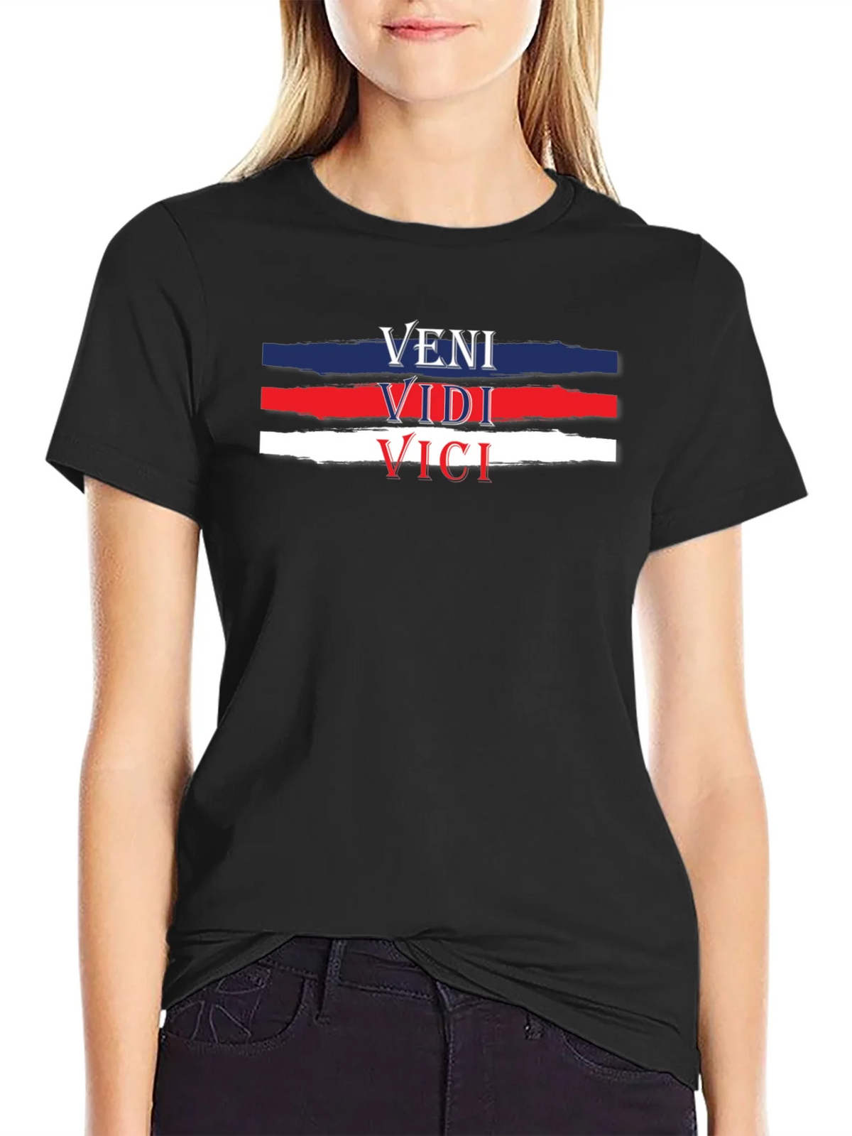 Veni Vidi Vici T-Shirt - Black Cotton Tee