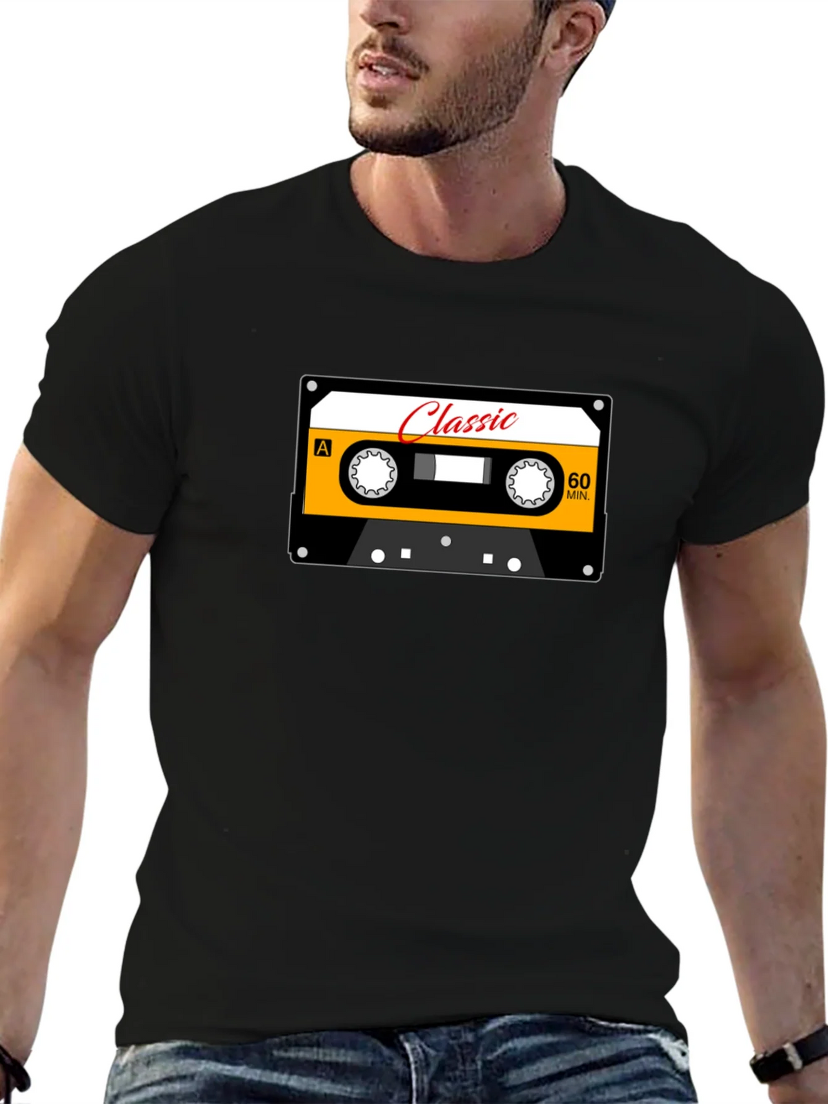 Classic Cassette Tape Graphic Tee - Retro Music Lover T-Shirt