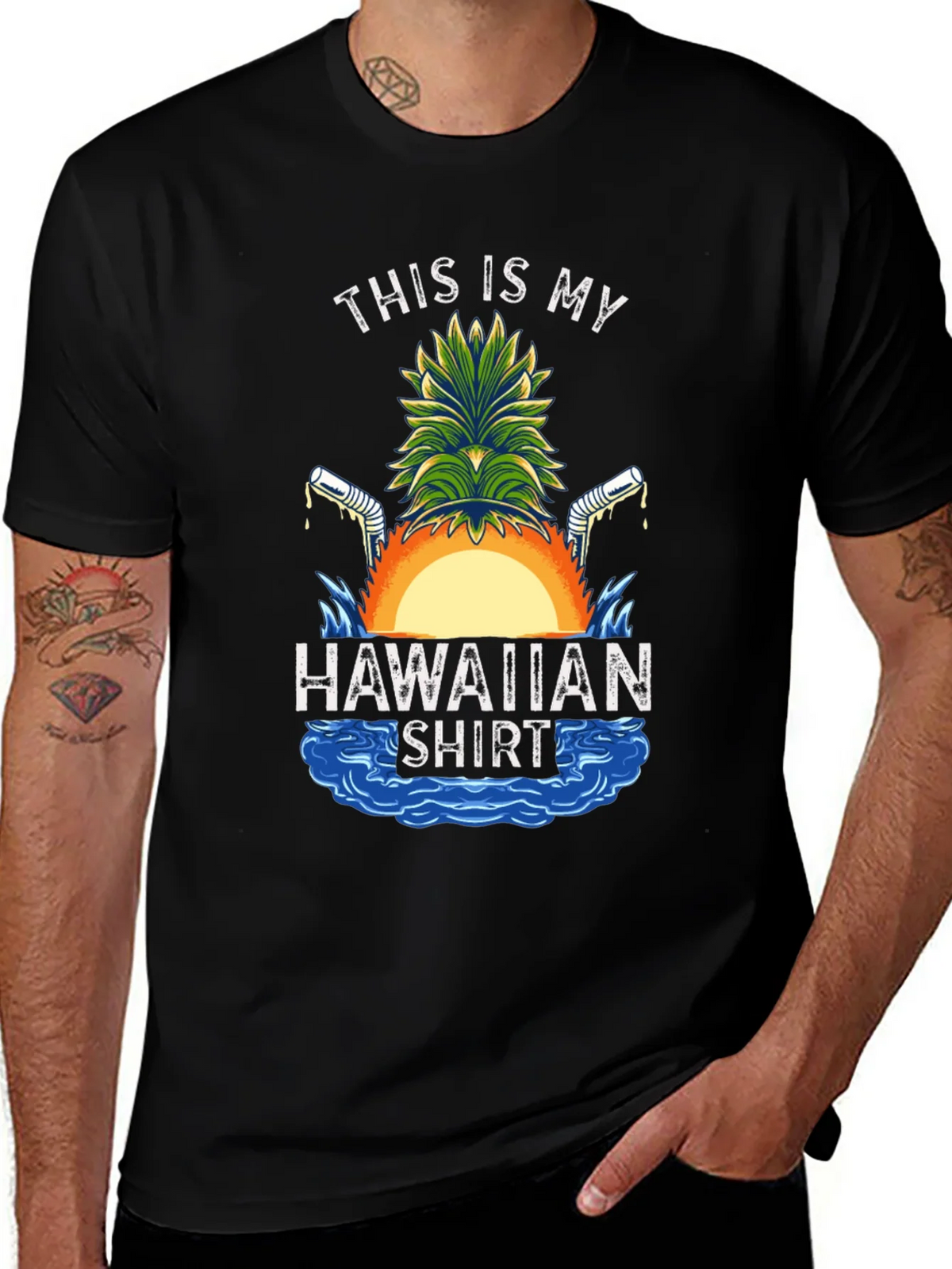 Funny Hawaiian Shirt Graphic Tee