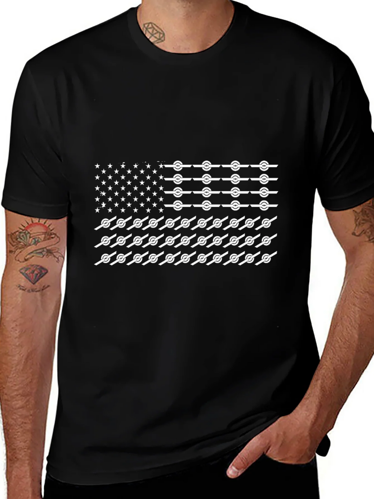 American Flag T-Shirt Novelty Design