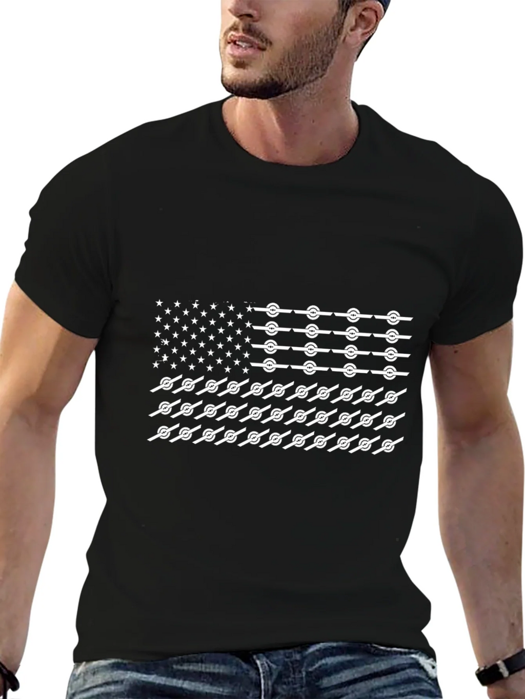 American Flag T-Shirt Novelty Design