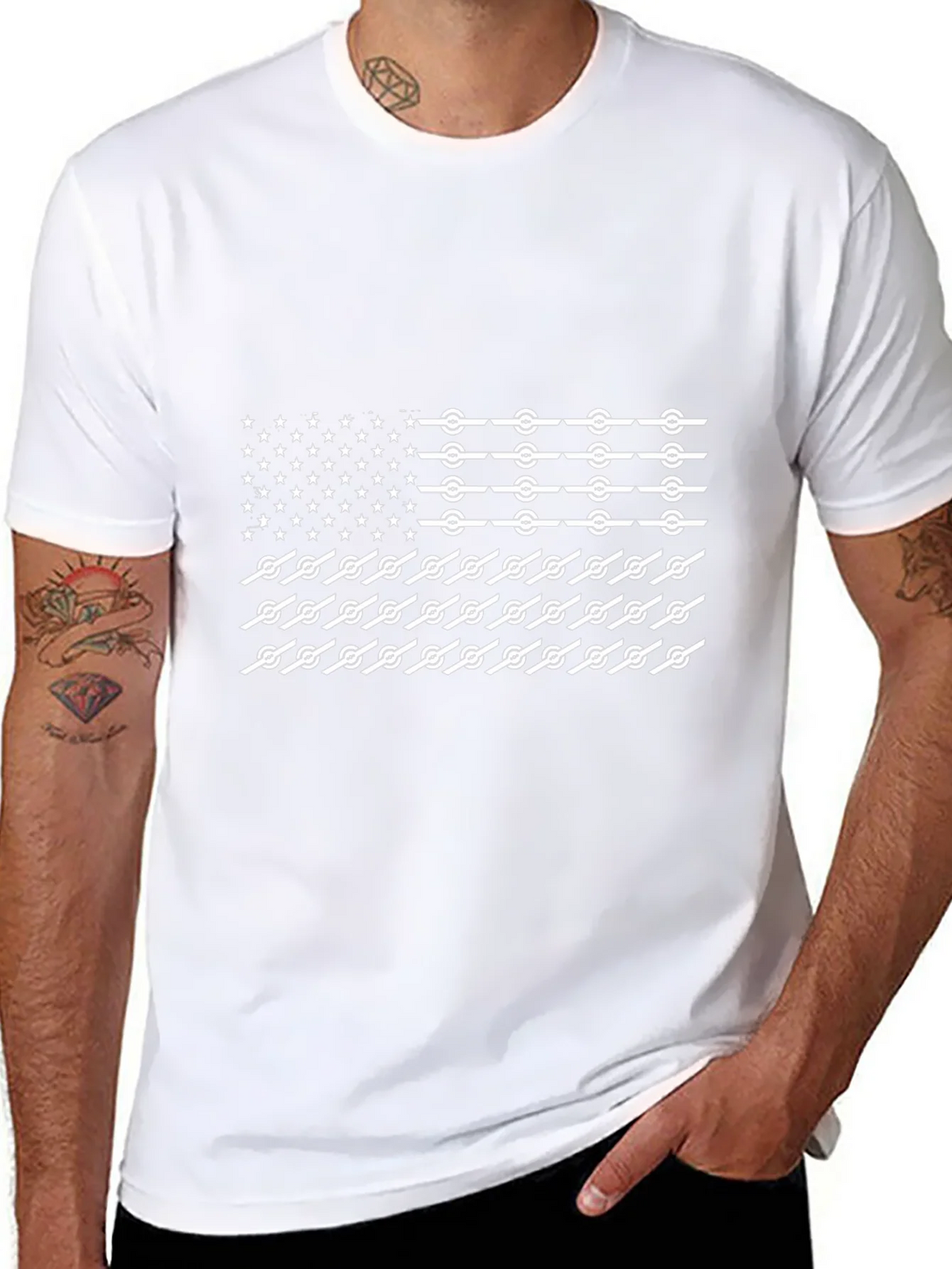 American Flag T-Shirt Novelty Design