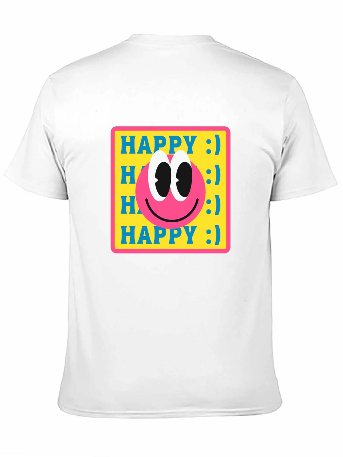 Happy Smiley Face Graphic Tee - Retro Style
