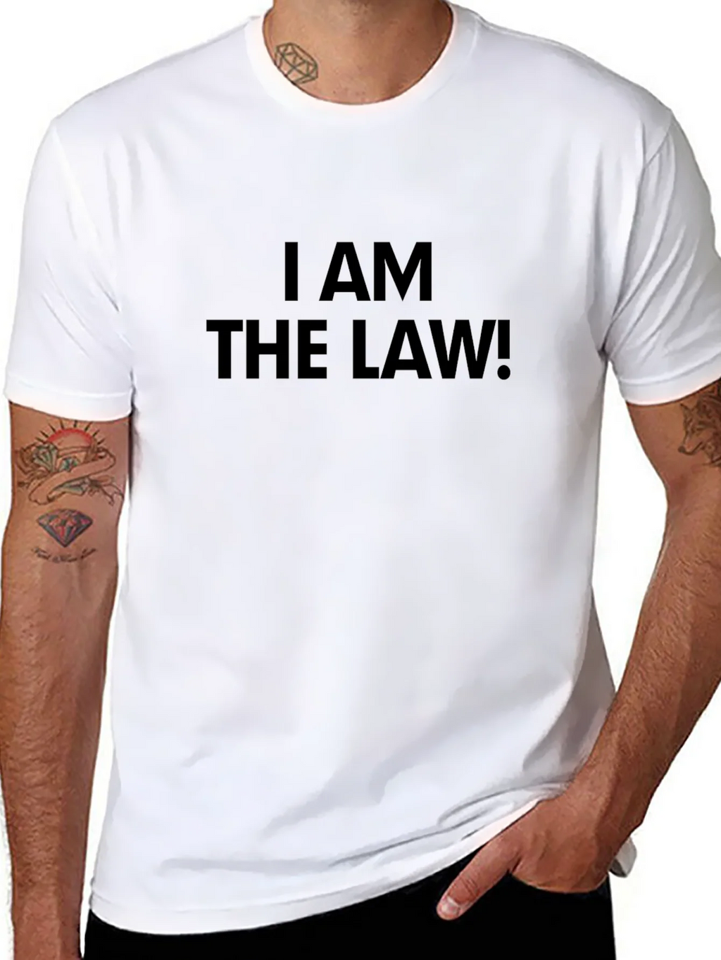 I AM THE LAW! Black T-Shirt