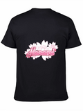 Hanami Cherry Blossom Graphic T-Shirt - Stylish Black Tee