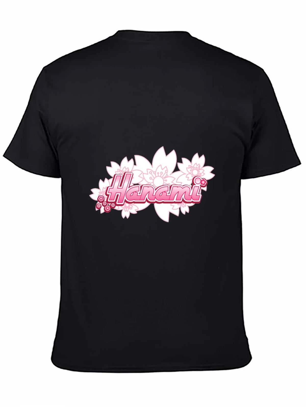 Hanami Cherry Blossom Graphic T-Shirt - Stylish Black Tee