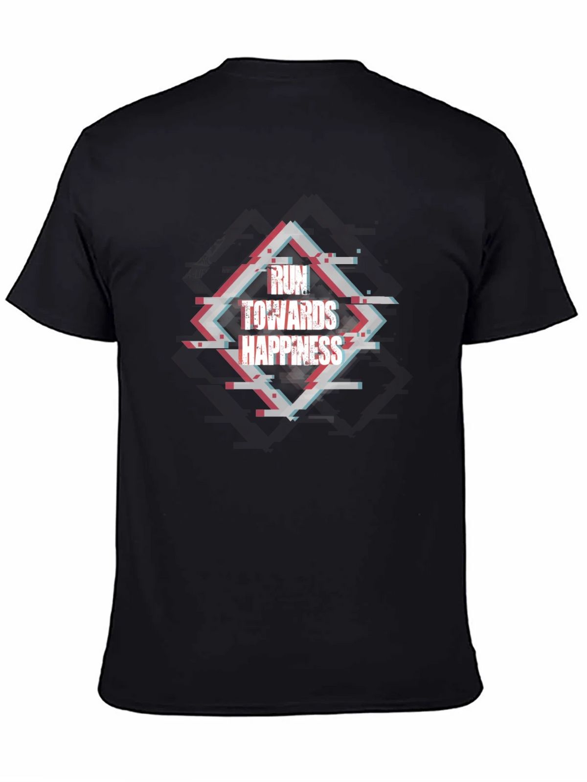 Run Towards Happiness Black Tee