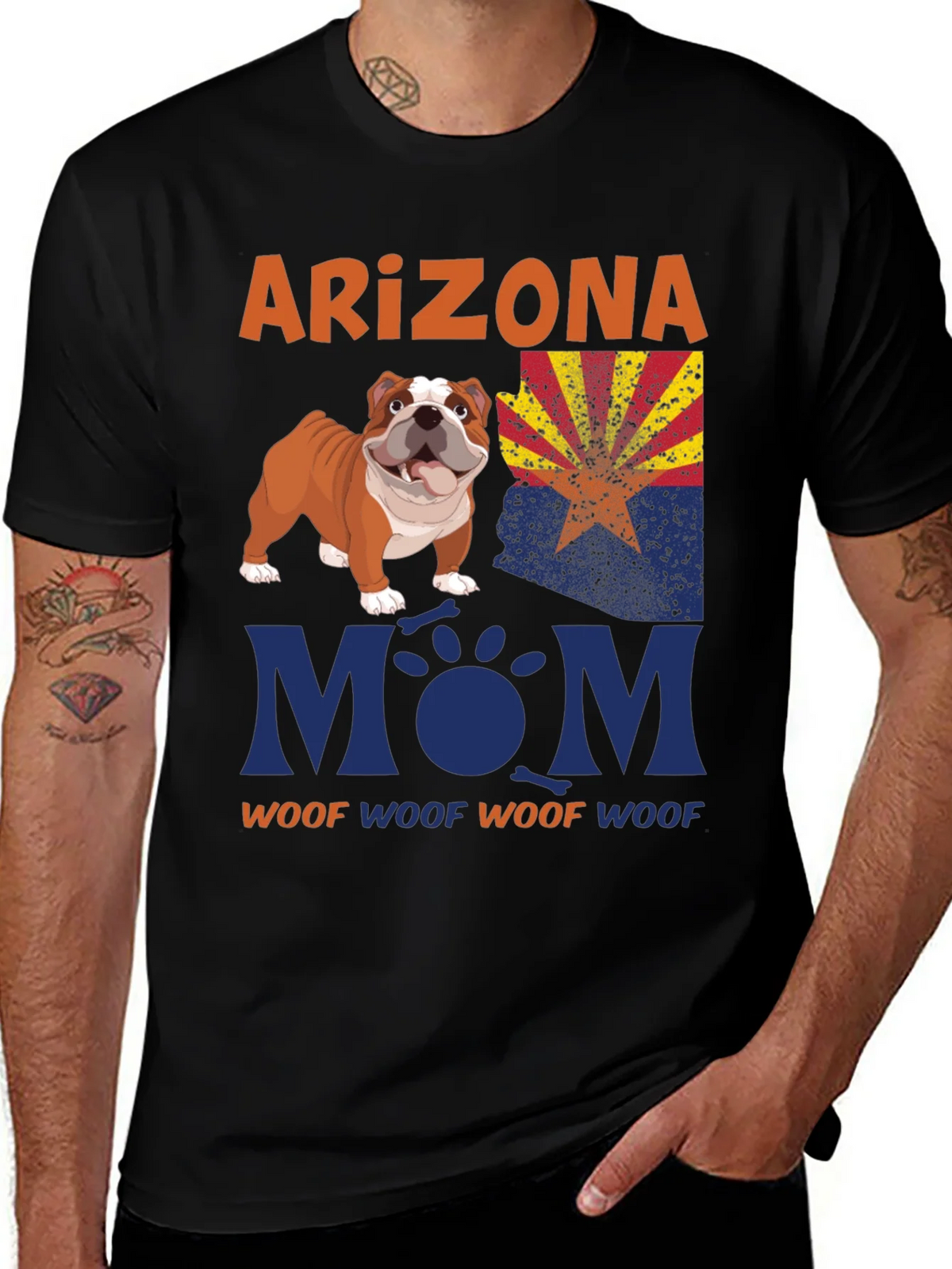 Arizona Bulldog Mom T-Shirt